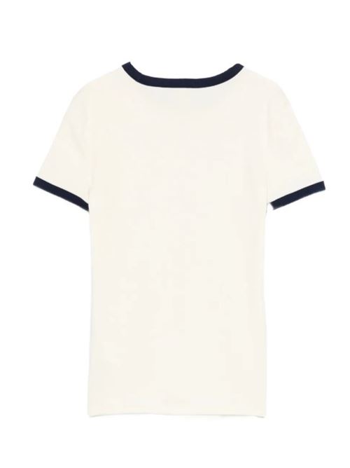 200p09077002 LAUREN RALPH LAUREN | KNIT-T-SHIRT.CREAM/NAVY